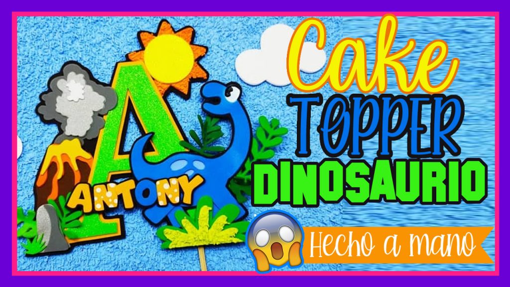 cake topper dinosaurio